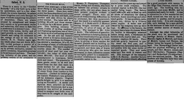 1877 Oxford (Chignecto Post April 26, 1877)
