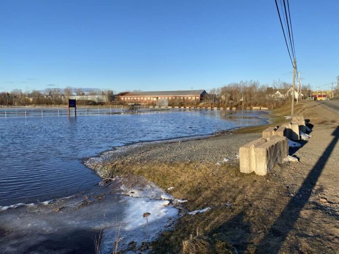 Oxford ball field flooded