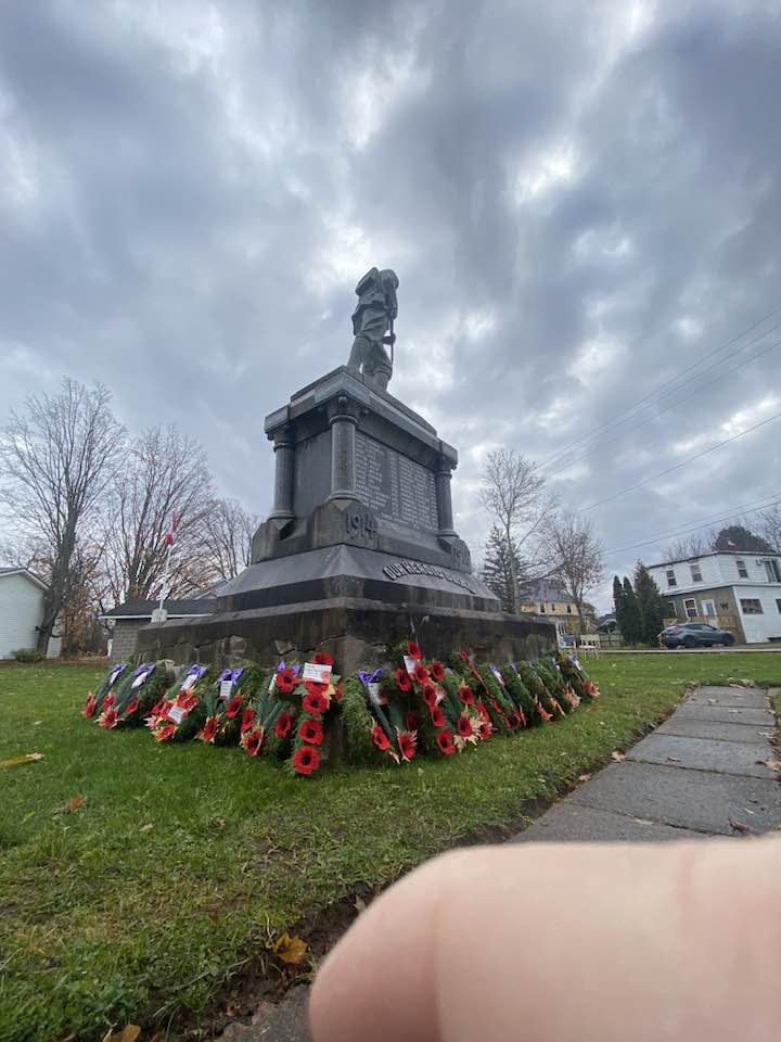The Oxford Cenotaph this morning. Ceremonies begin at 10:45.