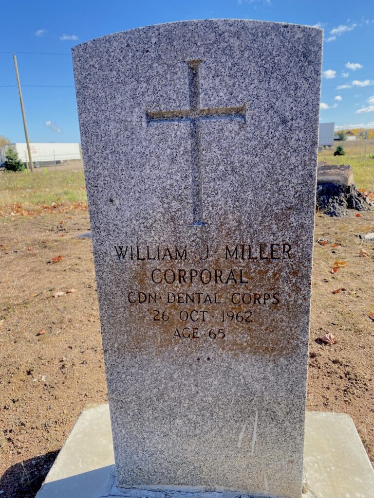 Headstone of Cpl. William Miller