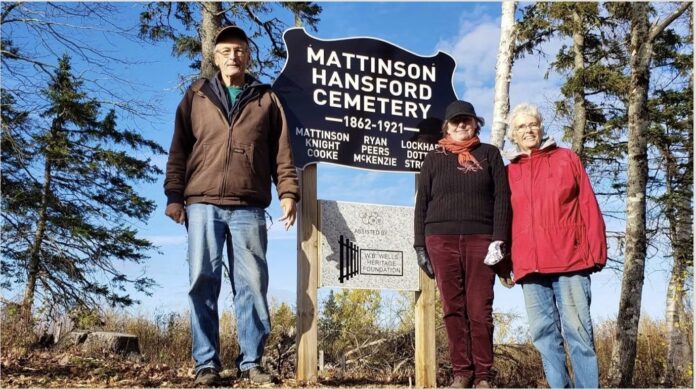 Members of the Mattinson Hansford Cemetery Board