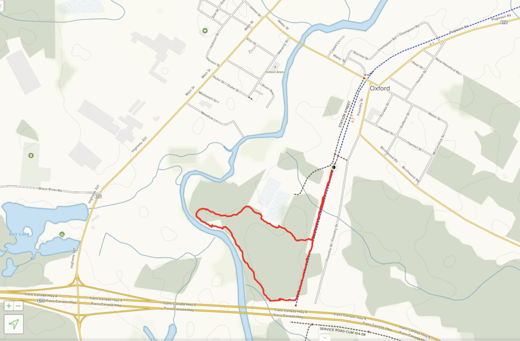 Map of Oxford's Bunny Trail