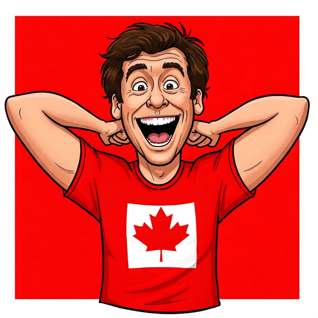 Canadian with "elbows up!" against U.S. aggression