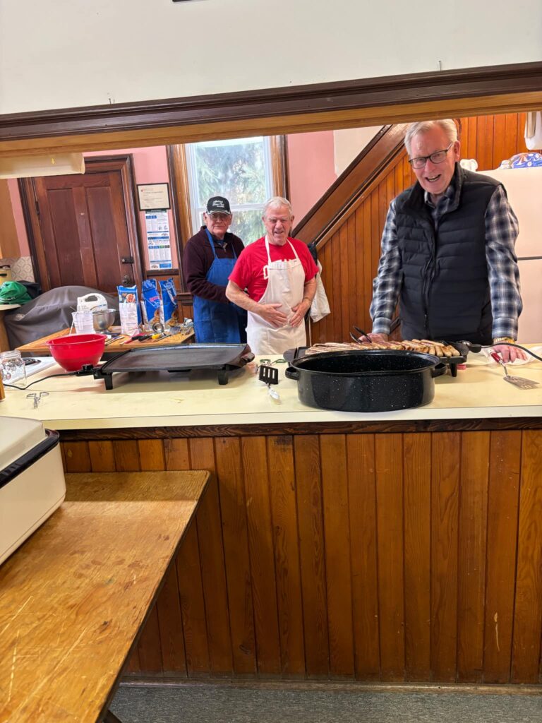 Pancake and sausage cookers
Ruben Millard, Bruce Selkirk and Loran Thiemann.