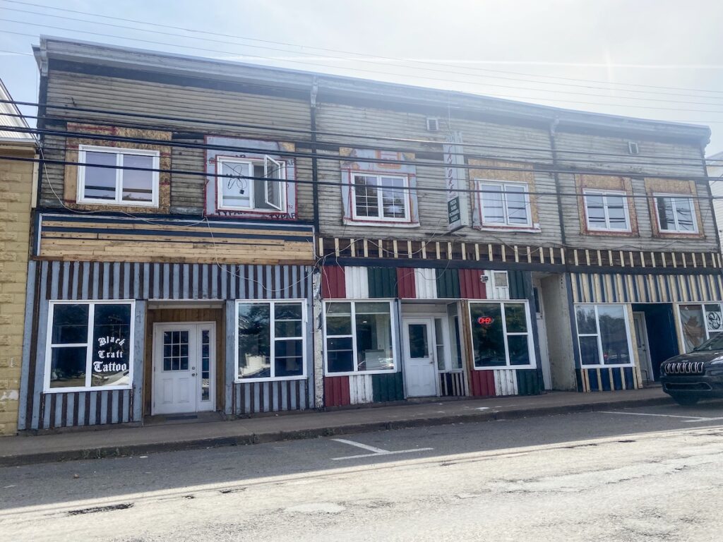 Diyaa Salaam's building on Main Street, downtown Oxford, during renovations.