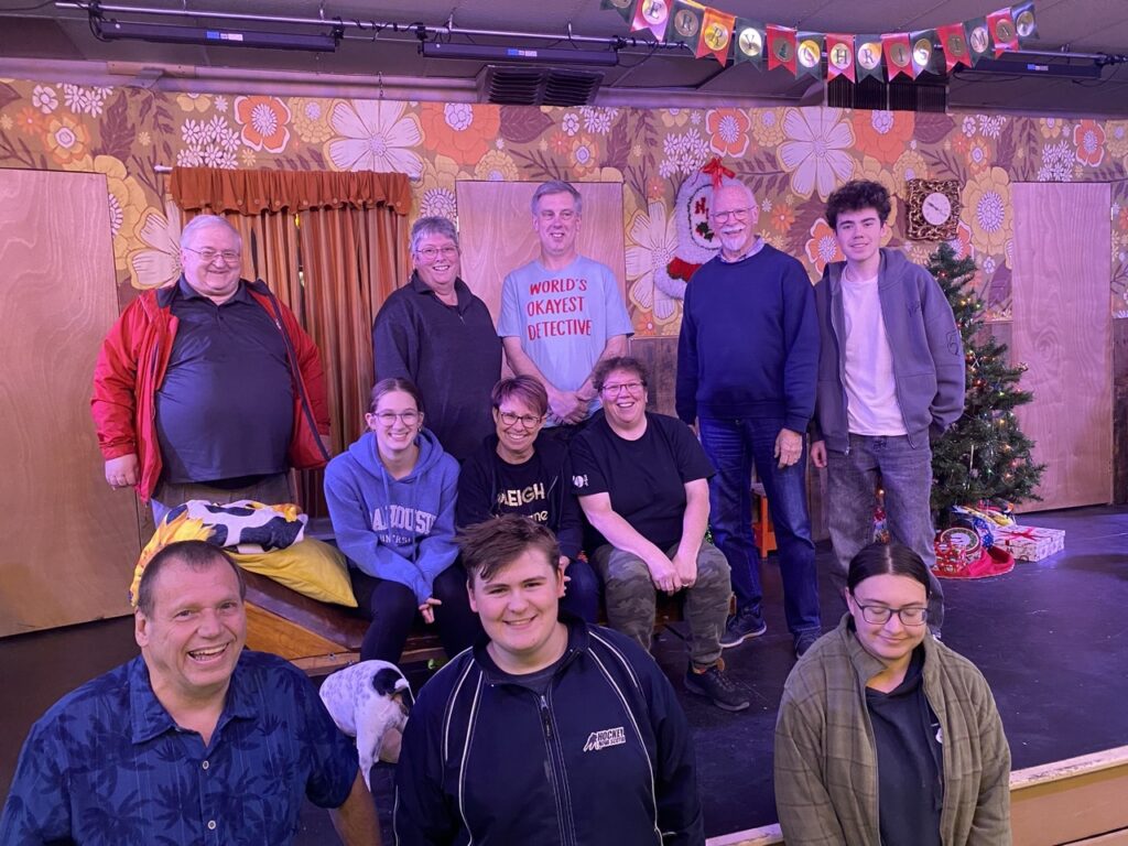 The Church Mouse Players Cast & Crew for "Grandpa's Christmas Chaos": Chris Greer, Tania Thompson, Anthony Black, Lawry MacLeod, Avery Daya, Leslie Emmerson, Jainin Wolfe, Janine Bell, Kendall Mills, Cooper Rushton and Abby Carter.