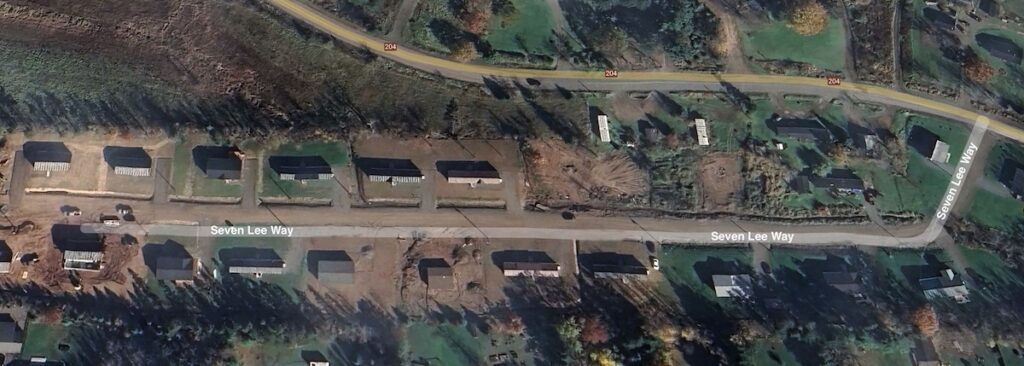 Aerial view of the Seven Lee Way subdivision in Oxford, NS